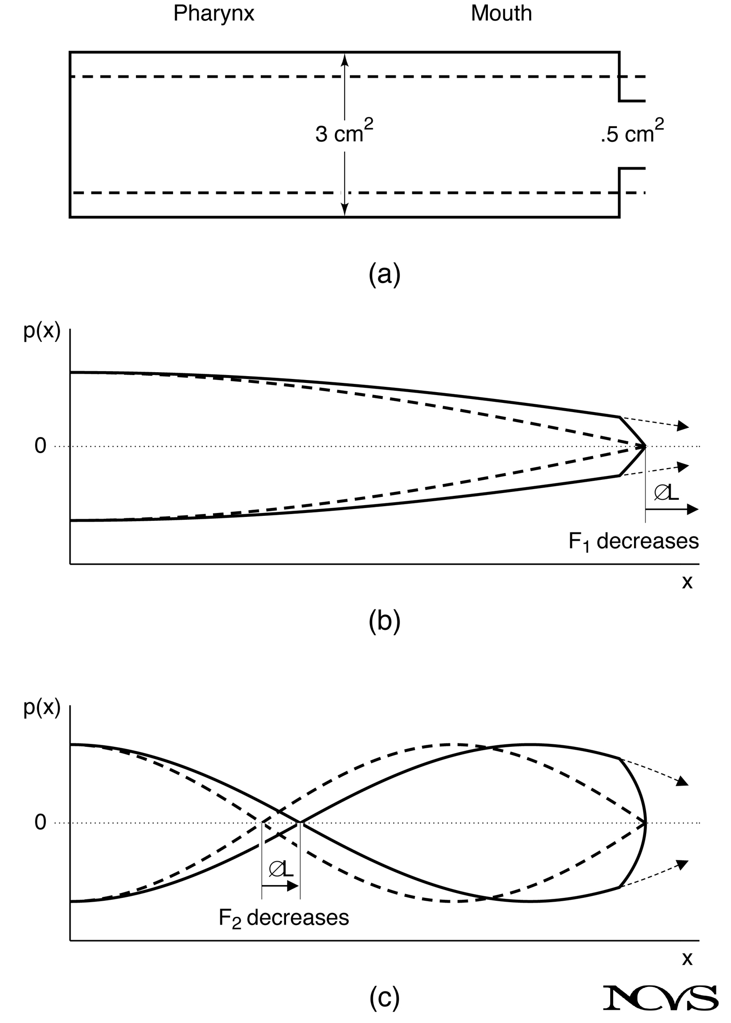 Three-tube vowel model